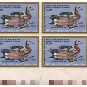 U.S. Federal Duck Stamp Plate Block MNH RW51 CV $50