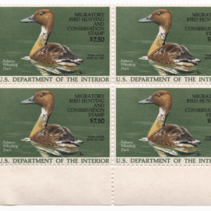 U.S. Federal Duck Stamp Plate Block MNH Scott RW53 CV $60