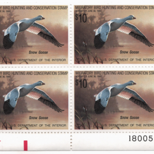 U.S. Federal Duck Stamp Plate Block MNH Scott RW55 CV $70