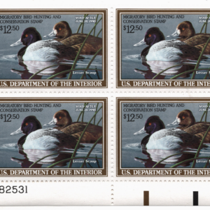 U.S. Federal Duck Stamp Plate Block MNH Scott RW 56 CV $85