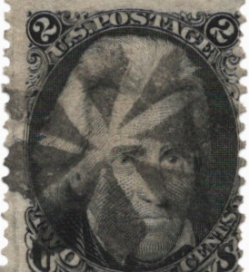 U.S. Black Jack Waterbury Cancel ? Scott 93 CV $55