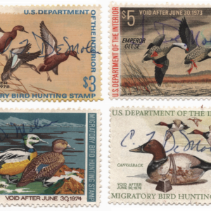 U.S. Federal Duck Stamps Scott RW38-40,RW42 CV $25