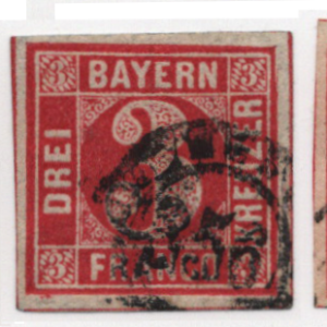 1849-62 Bavaria German States Scott 2,6,10 & 11 CV $51