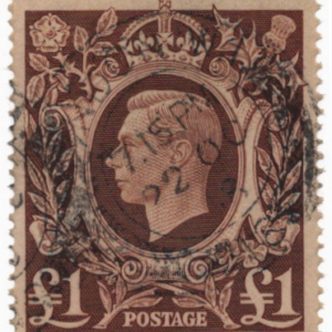 1948 Great Britain £1 red brown Scott 275 CV $28
