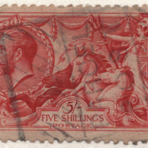 1919 Great Britain 5sh car rose Scott 180 CV $145