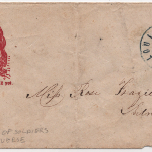 Union Patriotic Cover "We'll give 'em Jessie yet." 3-cent rose, postmark Louisville Kentucky