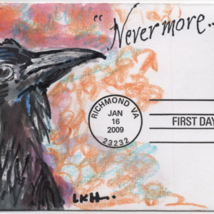 One of a Kind Lisa Halverson Artist Nevermore Cachet on First Day Cover