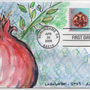 One of a Kind  Lisa Halverson Artist Pomegranate Cachet First Day Cover