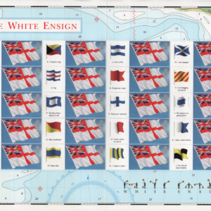 2001 Great Britain White Ensign Sheet of 20 with labels Scott 1999g CV $28