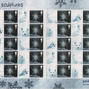 2003 Great Britain Icicle Star Sheet of 20 with labels Scott 2166b CV $28