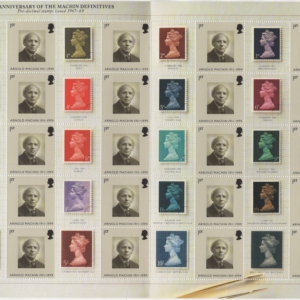 Great Britain 2007 Designed by Arnold Machin 40th Anniversary Sheet of 20 with Labels Scott 2472 CV $55
