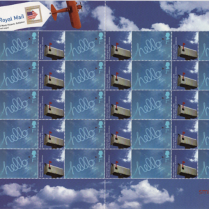 2005 Great Britain Hello From Royal Mail Sheet of 20 + 20 labels Scott 2315a CV $58
